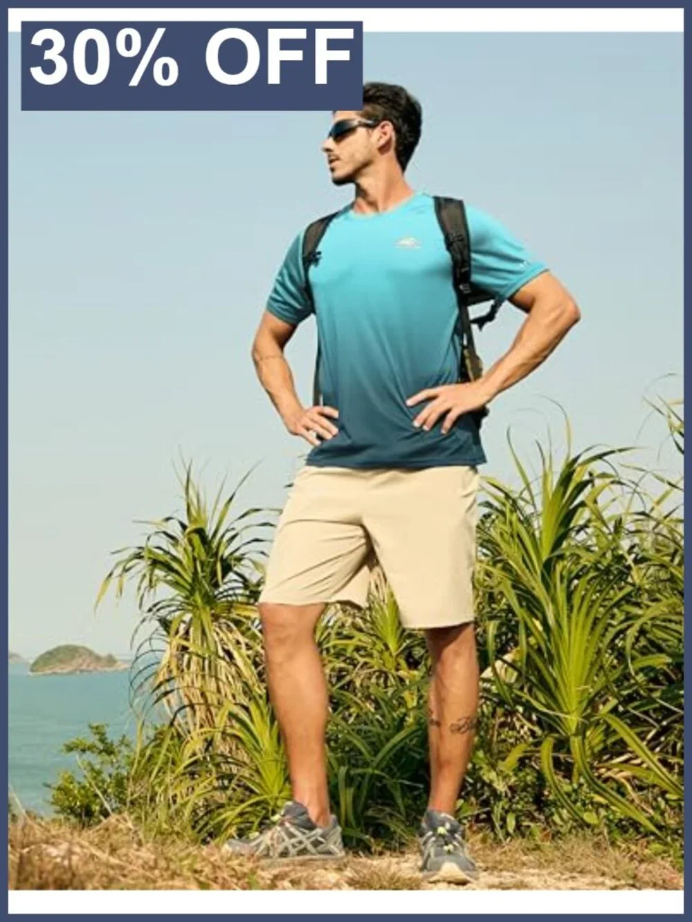 Men's UPF 50+ Short Sleeve Rash Guard Sun Protection Swim Shirt with 4-Way